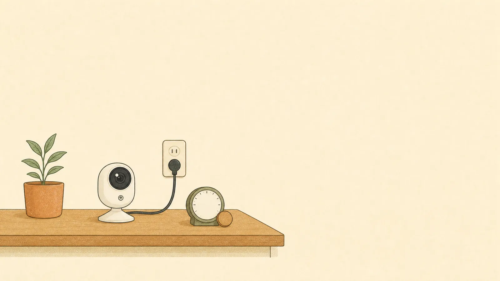 カメラと電力メーターと硬貨のイラスト