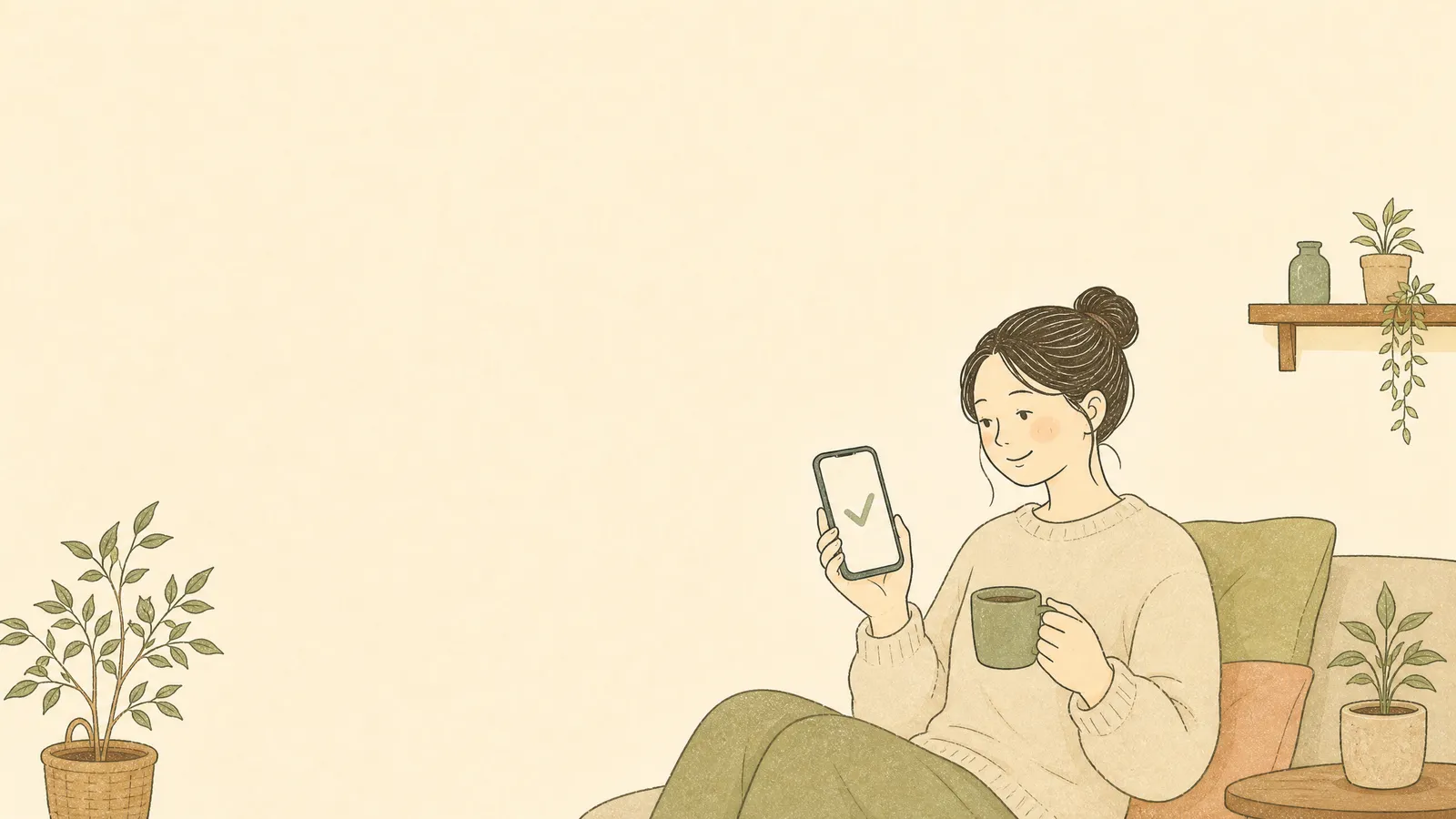 離れた家族が服薬を確認するイラスト